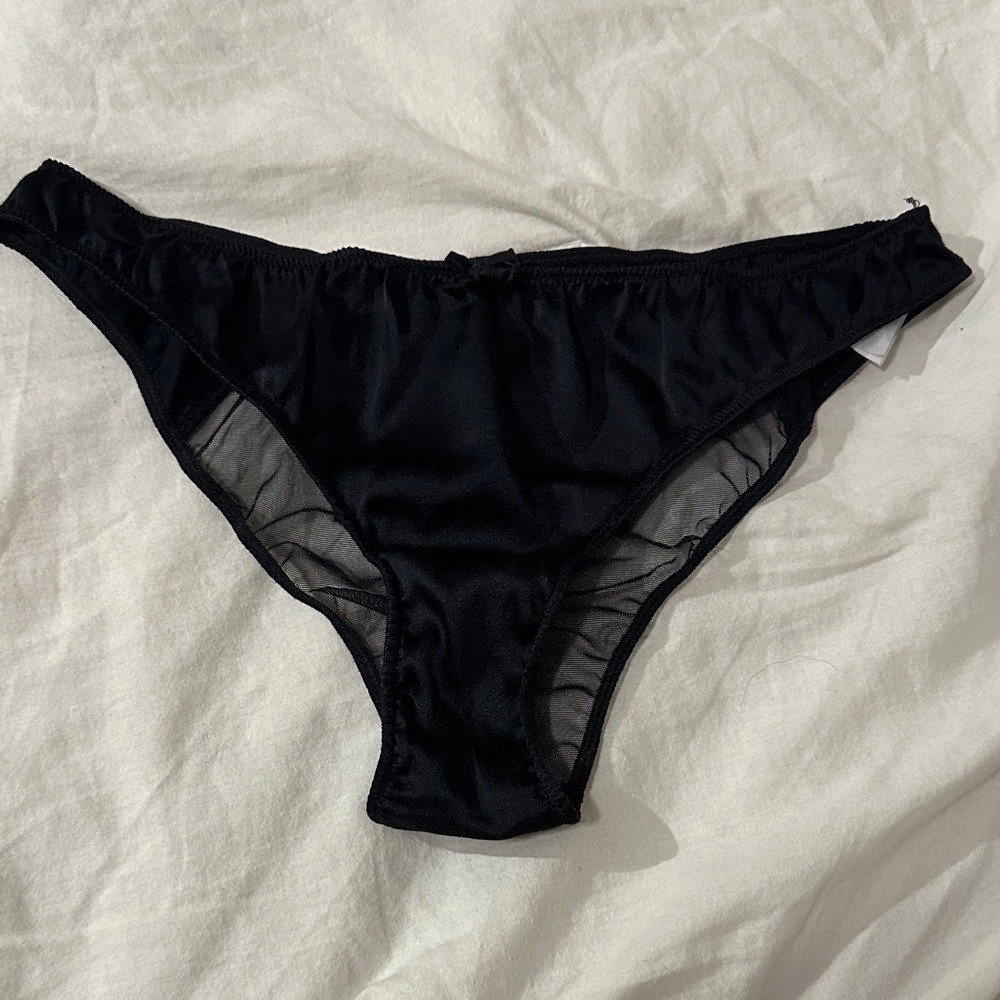 Fleur Du Mal Black Satin Panties Marilyn Monroe